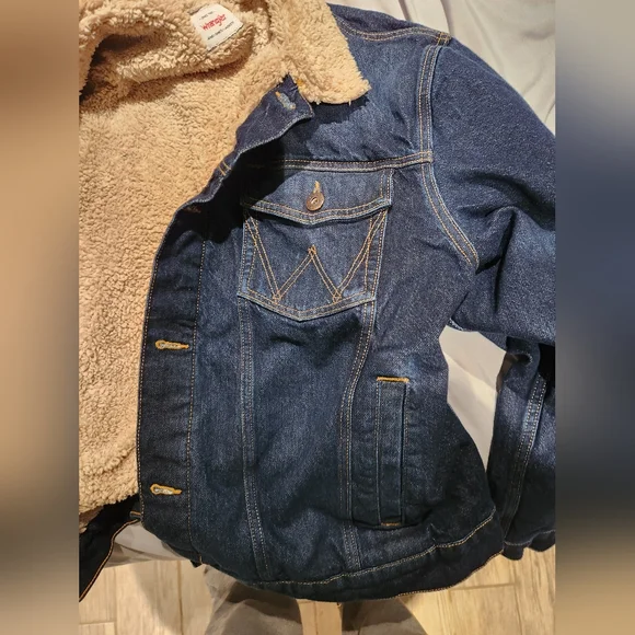 Men's XXL Wrangler Sherpa Denim Jean Jacket - Picture 7 of 10